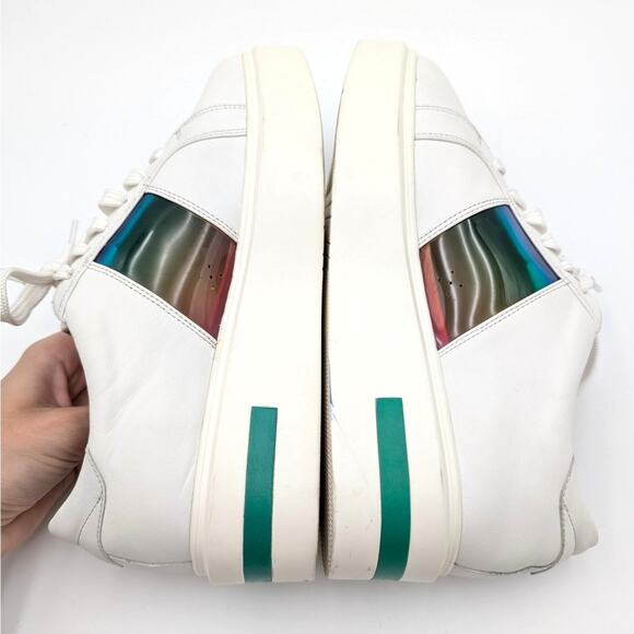 Linea Paolo Karis Mixed Media Platform Sneakers Women's White Size US9.5M EU40 - Picture 4 of 12